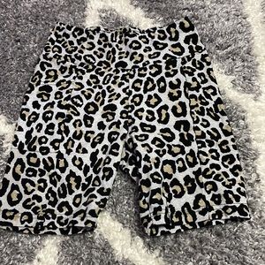 Cheetah print biker shorts
